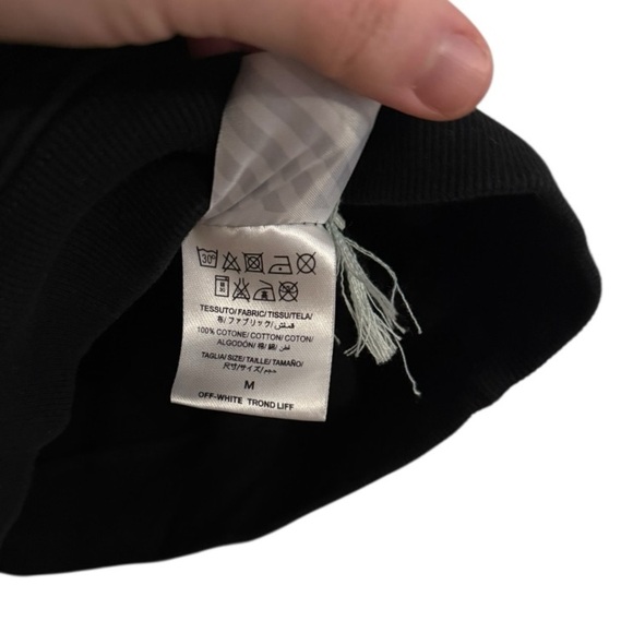 Off-White Seeing Things Hoodie Black Medium Diagonal Stripes Caravaggio Graphic - Picture 5 of 9